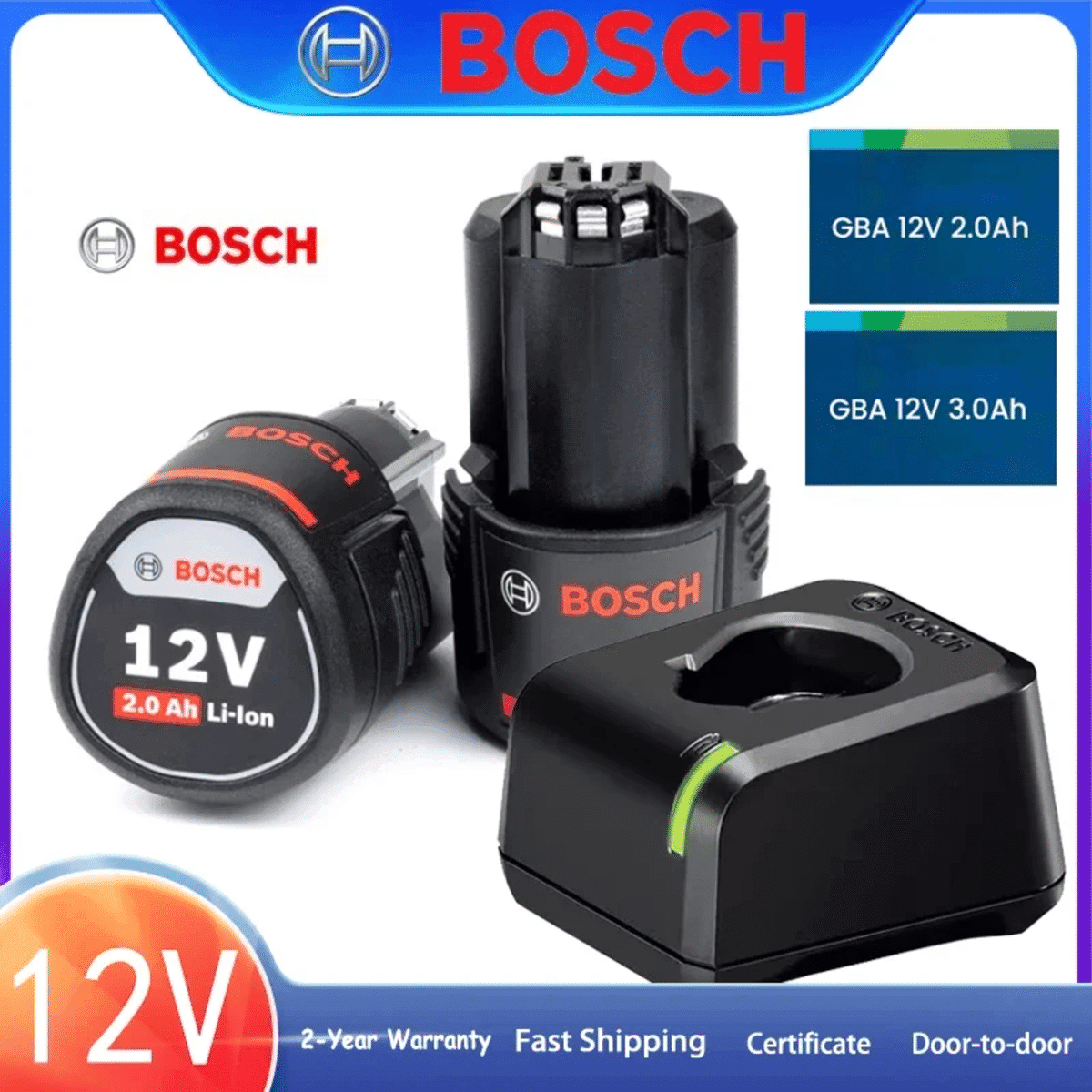 Bosch 12V 배터리 및 충전기 세트 - 알리익스프레스 직구