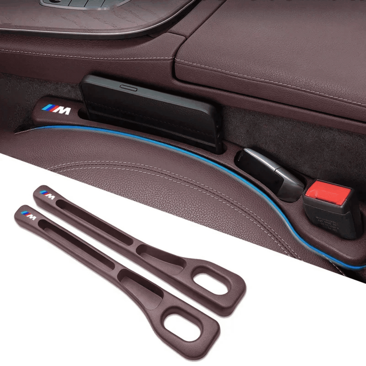 BMW 전용 2개 세트 차량용 시트 틈새 수납 오거나이저 – E90, E60, E46, E39, F30, F10, X3, X5 등 호환 - 알리익스프레스 직구
