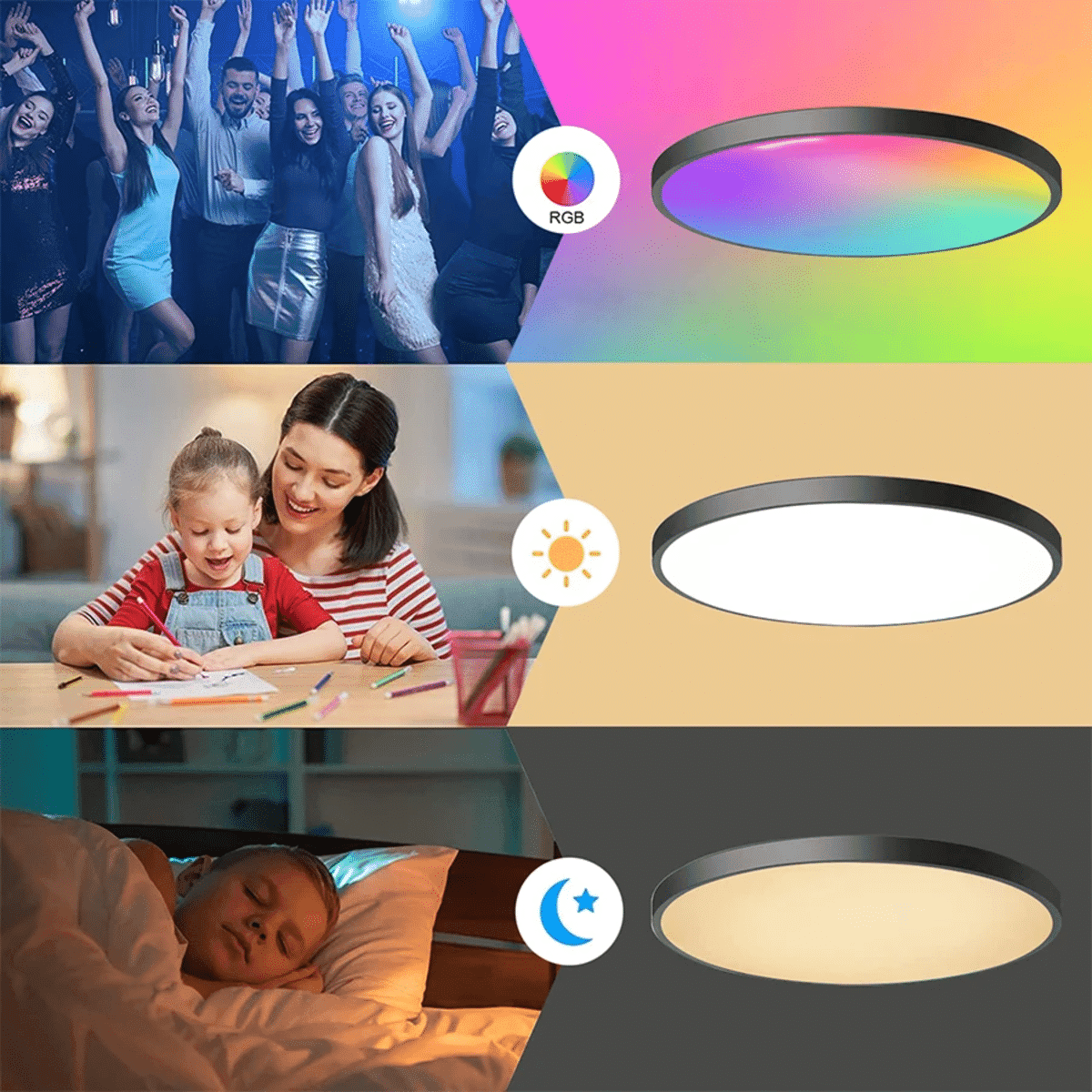 Tuya 스마트 WiFi LED 천장 조명 – 220V 24W RGB+CW 지원 - 알리익스프레스 직구